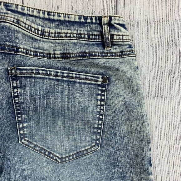 Est. 1946 Denim Jeans sz 16 Hi Rise Acid Wash Tapered Leg Inseam 30" - Picture 10 of 13